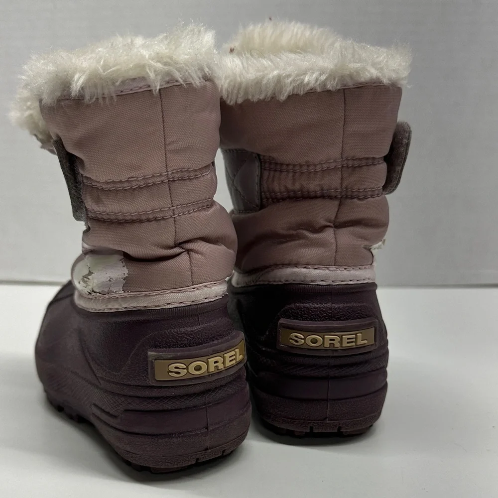 Sorel Snow Commander Winter Snow Boots Purple White Little Kids Girls Size 7